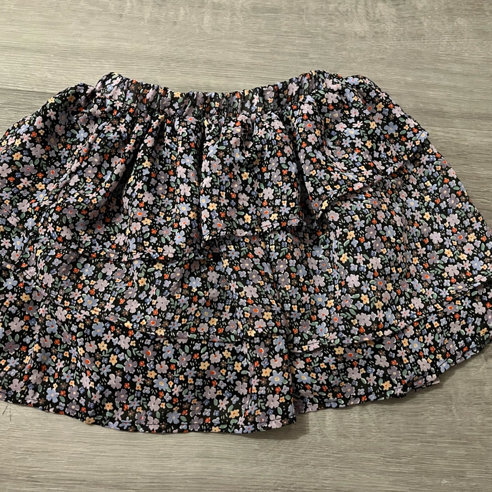 Purple flowered skirt